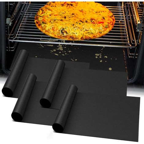 Paquete de 4 protectores para el fondo del horno,protectores antiadherentes reutilizables de 16 x 20 pulgadas para el fondo de un horno eléctrico (1/5)