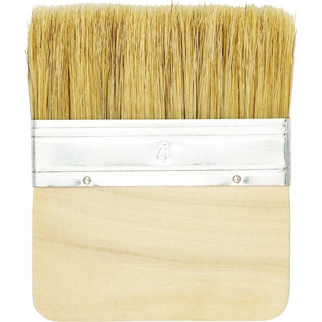 Pinceau pour Surface 100 mm avec Poils Naturels de Porc et Manche en Bois Non Traité, Virole en Aluminium, réf. 49100 (1/3)