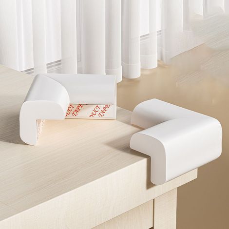 Lot de 12 Coin de Table Protection Bebe, Protege Coin de Bebe avec Colle Solide,Protection Angle pour Meubles et Endroits Pointus, Blanc (1/5)