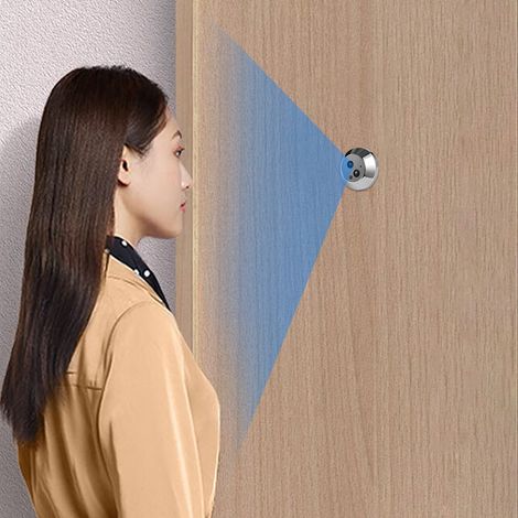 Sonnette vidéo WiFi 2,4 G pour appartement, caméra judas, écran 4,3 pouces, 1080p, vision nocturne visible à 120 degrés avec détection automatique de mouvement (1/5)