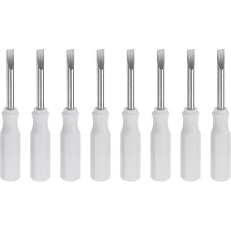 8Pcs Sl2,5 Mini Tournevis Fendu 2,5mm Tête Plate Magnétique Blanc (1/5)