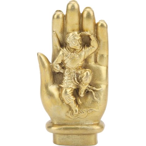 Handgefertigte Affenkönig-Statue, Affenstatue aus Messing, realistisches Aussehen, Buddha-Statue, Geschenk, Dekoration