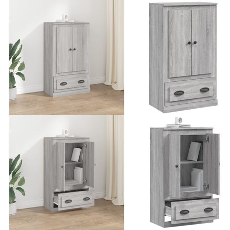 Highboard Grau Sonoma 60x35,5x103,5 cm Holzwerkstoff - Holzwerkstoff - Schrank (1/5)