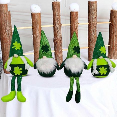 Nain de jardin scandinave suédois Tomte Nisse Shamrock pour décorations de maison de nains - A- (1/4)