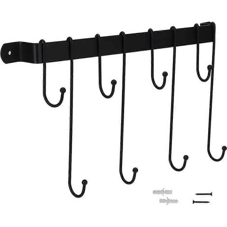 Rustikaler Wandbecherhalter mit Haken zur Aufbewahrung von Kaffeetassen und anderen Tassen