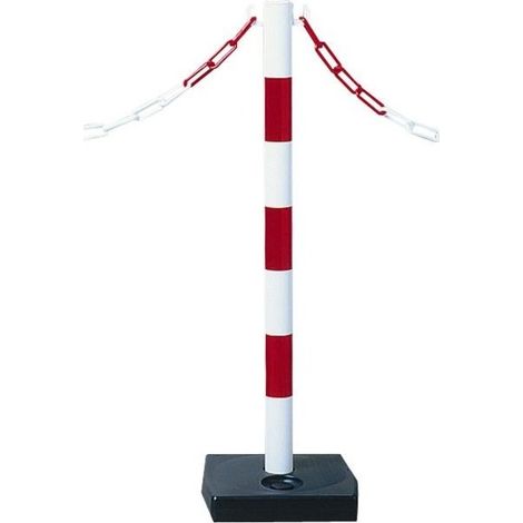 Palo + Base in PVC 4kg Giallo / Nero H 90mm Base 28x28x50mm