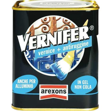 Vernice con Antiruggine Bianco Satinato In Gel 750 ml - Per Interni ed Esterni - Vernifer Arexons (1/5)