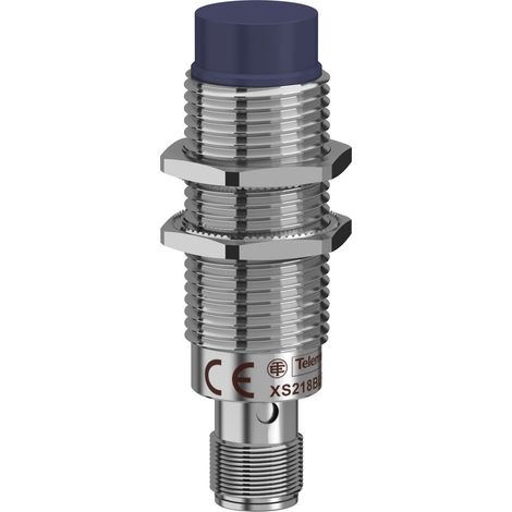 Xs218blpam12 Schneider Capteur Inductif Cylindrique M18 12 à 24vdc Pnp No 3 Fils Non Noyable Connecteur M12