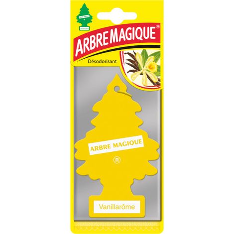 Désodorisant de voiture parfum vanille – Diffusion 7 semaines – À suspendre au rétroviseur – Élimine les odeurs désagréables