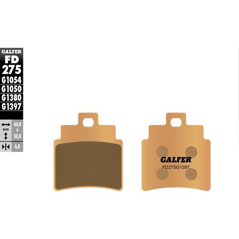 GALFER BREMSBELÄGE KH355 SINTERMETALL (GOLD)