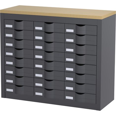 PAPERFLOW, Poste de tri, avec tiroirs, 3 rangées, 24 tiroirs