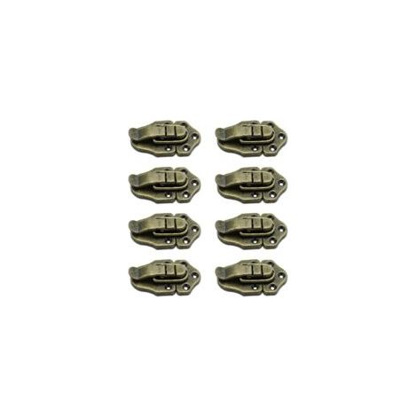 Set di 8 chiusure a levetta vintage retrò per scatole regalo - Bronzo - Crezuo (1/4)