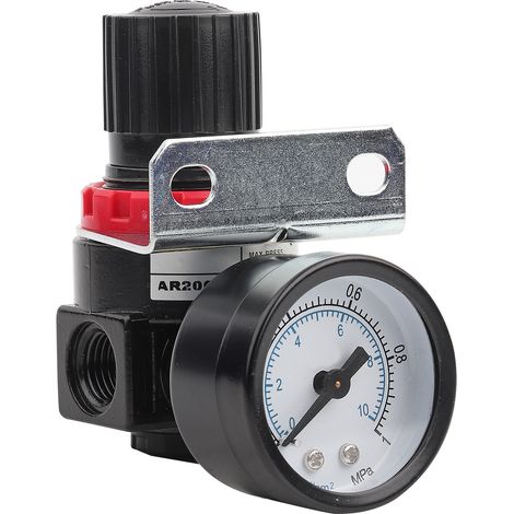 Régulateur de pression pneumatique AR2000 - Filtre processeur d'air avec purgeur automatique, vanne de régulation d'air comprimé (1/5)