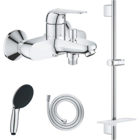 Pack mitigeur BD mécanique GROHE Swift + Douchette Vitalio Start 110 + Barre Quickflix Vitalio Smartactive + Flexible