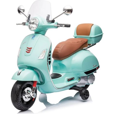 Vespa GT Scooter Eléctrico para Niños - Batería de 7.2V - 3 a 6 años - con Maletero - Azul (1/5)