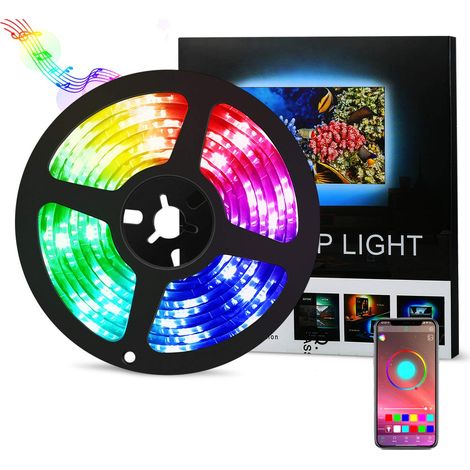Ruban LED, 2M Ruban à LED 5050 RGB Bande LED APP Contrôlé (1/5)
