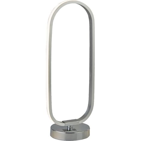 Abatjour Moderno Liner Alluminio Cromo Policarbonato Bianco Led 12W 3000K (1/4)