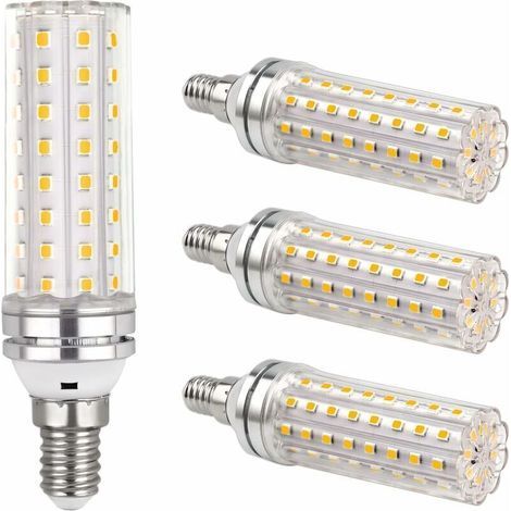 4 PCS Ampoule LED Maïs E14 20W, 220-240V, 1200LM Blanc Chaud 3000K, Non Dimmable, Équivalent Ampoule Incandescence 100W, Ampoule LED E14 pour Éclairage Intérieur, Lustre/Lampe de bureau /Applique, L (1/4)