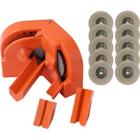 Ensemble d'affûteuse de forets, meuleuse de forets de haute précision, 10 disques de meulage diamantés et 3 outils auxiliaires pour le travail du b (1/5)
