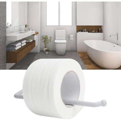Porta asciugamani, organizer per rotoli, porta rotoli autoadesivo da appendere per bagno/WC (bianco).