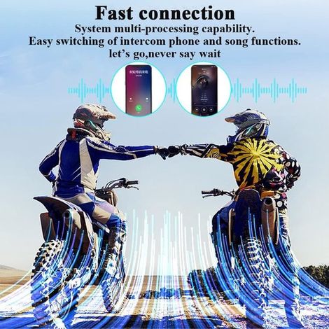 Auricolari per casco da moto - Regalo per lui - Interfono per casco - Auricolari Bluetooth per caschi da moto