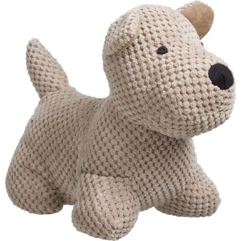 FERMAPORTA beige a forma di CANE riempito di sabbia (1/3)