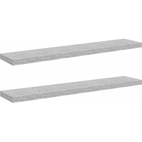 Maison Exclusive - Schweberegale 2 Stk. Betongrau 120x23,5x3,8 cm
