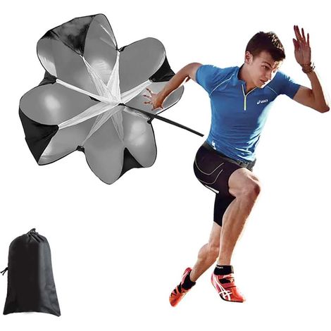 Parachute D'Entraînement Pour Course - Bande Réglable - Sac De Transport Inclus - Pour Adultes Et Jeunes - 1 Pièce (1/5)