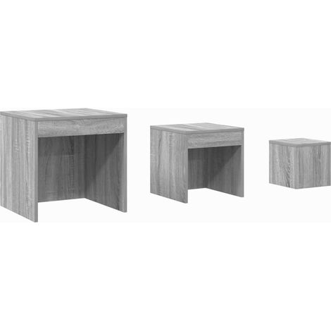 Maison Exclusive - Mesas apilables 3 pzas madera contrachapada co (1/5)