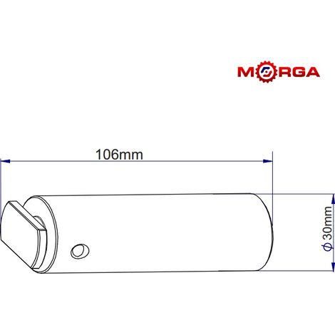 Axe de fixation inférieur d'attelage Ursus C-385, MORGA trempé (1/5)