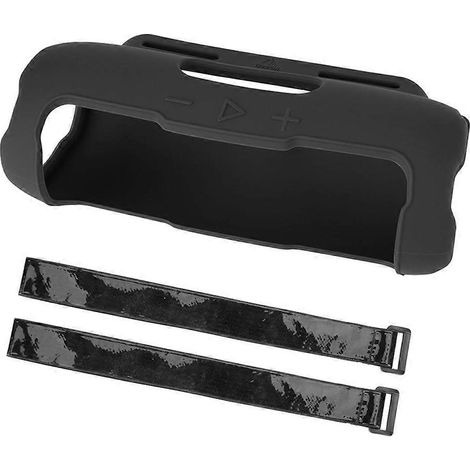 Étui de protection en silicone pour haut-parleur JBL Flip7 portable, compatible avec les vélos, les chariots de golf et les supports de fixation pour bâton, noir ( )