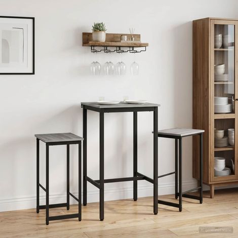 vidaXL Bar Stool 2 pcs Grey Sonoma 40 x 32 x 64 cm Engineered Wood (1/5)