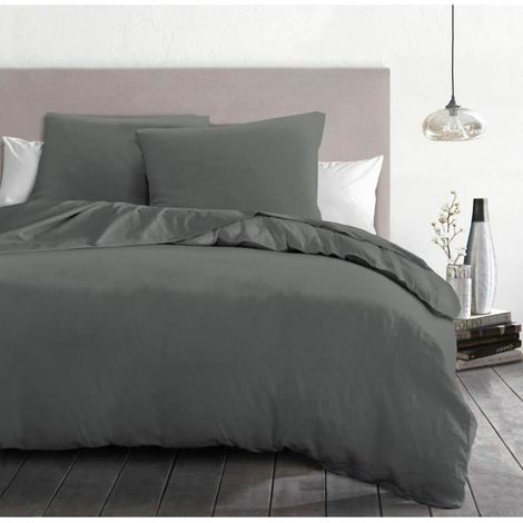 Home Linge Passion set copripiumino grigio antracite 220x240 cm