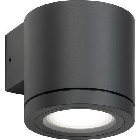 [NEUWERTIG] B-Ware Lcd Außenleuchte Wandlampe Aluminium Glas Graphit Leuchte Lampe Gu10 Fassung