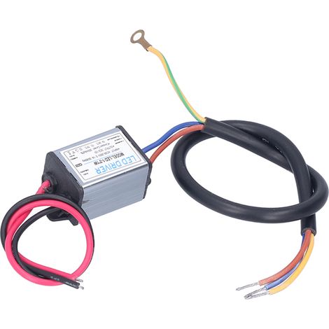 Alimentation LED 1-31W, transformateur AC95-265V/DC3-12V 300mA courant constant, étanche large tension, connecteur DIY 3 fils. (1/5)