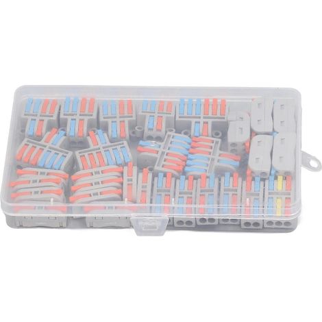 30 Stück Drahtverbinder, Hebelverbinder, Leiterverbinder, 5 Typen für 28–12 AWG (1/4)