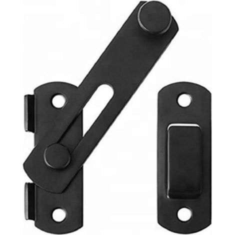 Loquet De Porte - Acier Inoxydable 304 - Pour Portes Fenêtres Coulissantes Grange Extérieur Intérieur - Noir - 1 Pièce (1/5)