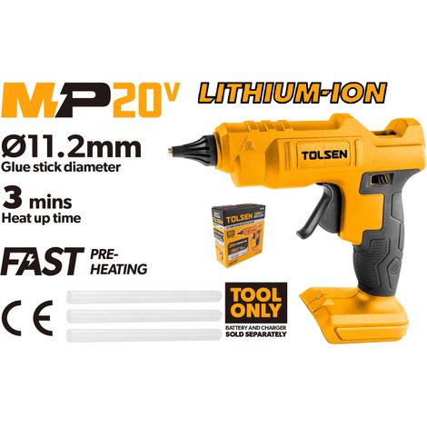 PISTOLA PER COLLA A CALDO A BATTERIA 20V SERIE MP20V TOLSEN
