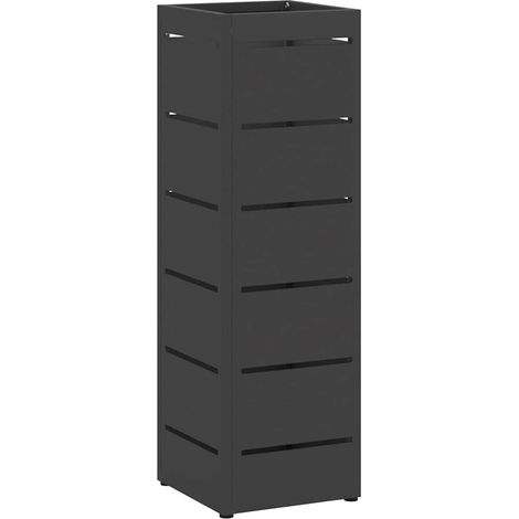 Porte-parapluie avec stockage Noir 15,5 x 15,5 x 49 cm Métal (1/5)