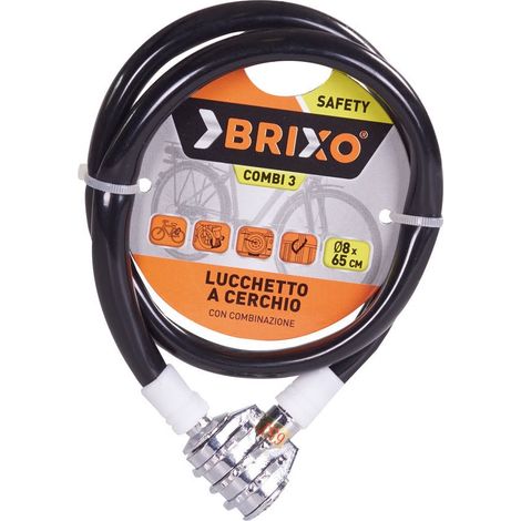 Lucchetto a cerchio per biciclette con apertura a combinazione 3 cifre