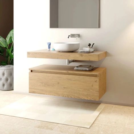 Mensolone con Cassettone 100 cm Melaminico Aramo Light MOBO