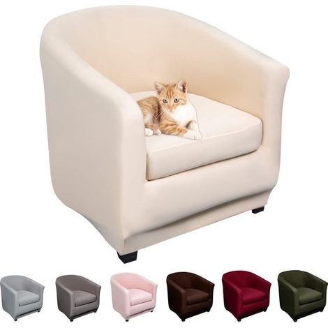Sesselbezug Clubsessel Stretch - Beige (1/5)