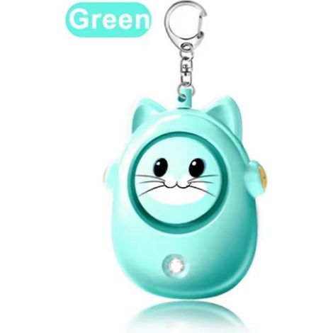 Une alarme personnelle mignonne en forme de chat, un dispositif d'autodéfense pour femmes et un porte-clés d'autodéfense d'urgence pour enfants et femmes, destiné aux activités de plein air. (1/5)