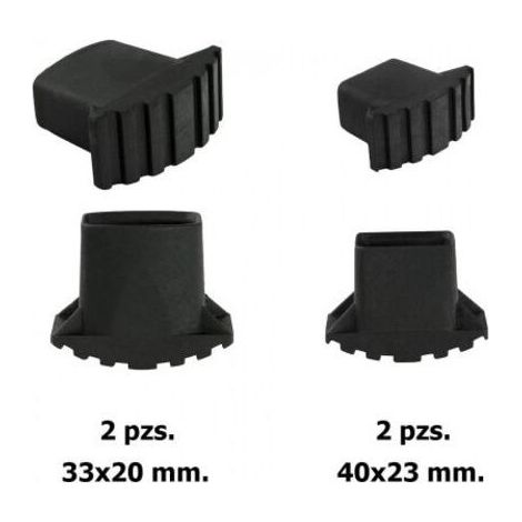 Embout escabeau lot de 4 antidérapants en caoutchouc – Dimensions 40x23mm et 33x20mm – Compatible Alubrico, Alupplus, Alubati (1/2)