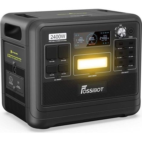 LiFePO4 Electric Generator FOSSIBOT F2400 2048Wh 2400W Portable Power Station, 4800W Peak, Camping/Outings/Household Appliances