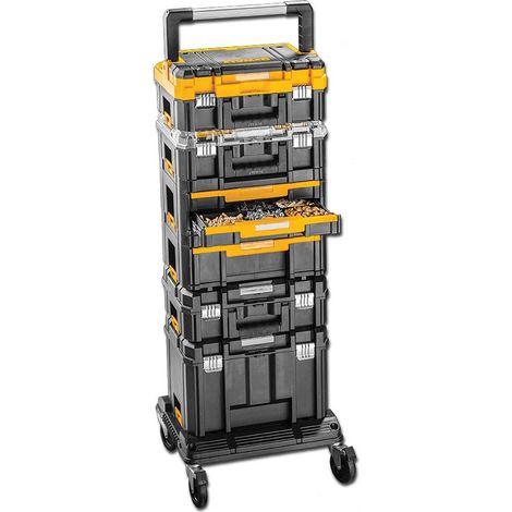 Dewalt Ultimate TStak Tower Trolley Carrier Set - 6 Tstak Boxes & Organisers (1/4)