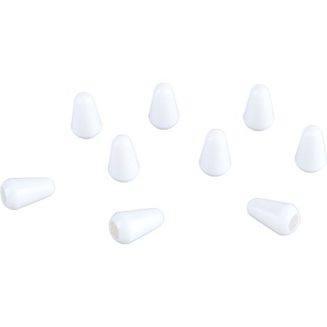 10 Boutons de Commande Sélecteur pour Guitare Électrique, Capuchons Universels 3 et 5 Positions, Accessoires Blancs (1/5)