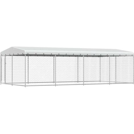 Maison Exclusive - Canile da Esterno con Tetto 7,6x3,8x2,3 m (1/5)