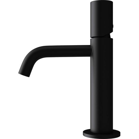 doporro Diseño de grifería mezclador monomando para lavabo de 20,7cm de altura en negro mate para un uso práctico (1/5)