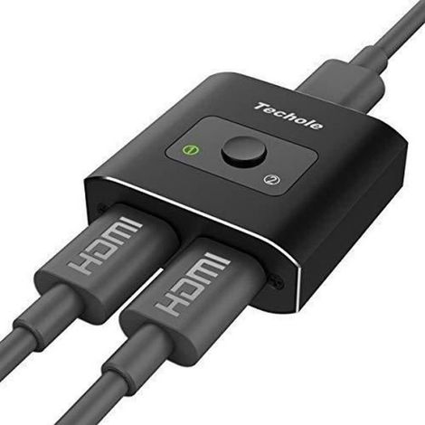 Switch HDMI 4K,Techole Aluminum Bi-direction Commutateur HDMI 1 IN 2 OUT ou 2 IN (1/4)